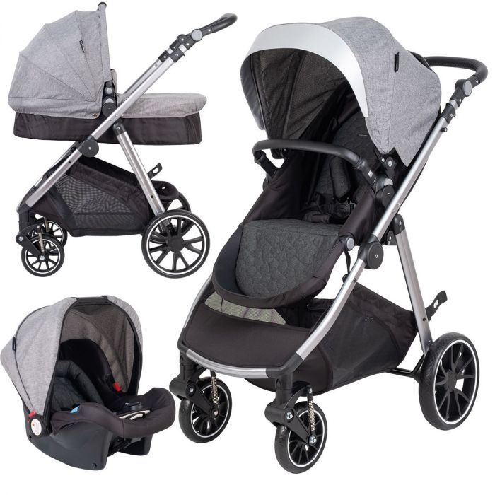 Perceptueel Zwart pil FreeON Kinderwagen Move 3 in 1 Donkergrijs (incl. autostoel) - FreeON combi  kinderwagen Move | Baby & Koter