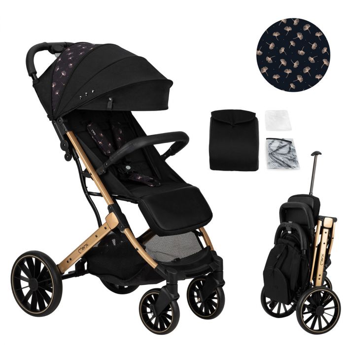 directory Schuldig handtekening MoMi Wandelwagen - compacte lichtgewicht Buggy - Estelle Dakar met Grote  wielen - Ginko - Zwart-Goud (geschikt van 6mnd - 22kg) | Baby & Koter