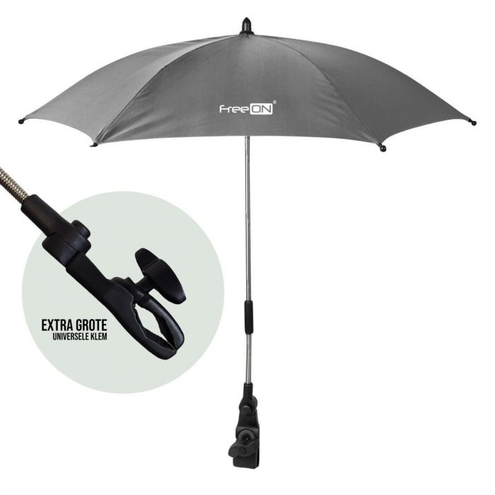 thuis infrastructuur Mantel FreeON universele Parasol voor buggy, kinderwagen of wandelwagen -  DonkerGrijs | Baby & Koter