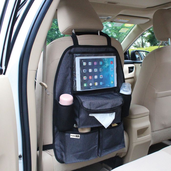 Spreek uit retort Pasen FreeON - Luxe autostoel organizer & tablet houder - Donker Grijs Melange -  Universeel | Baby & Koter