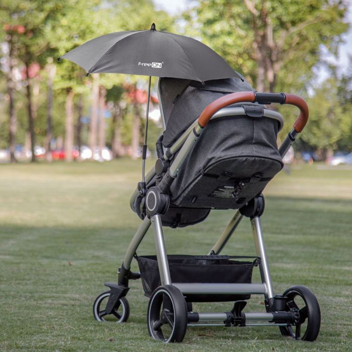 FreeON universele Parasol voor buggy, kinderwagen of wandelwagen - DonkerGrijs | Baby Koter