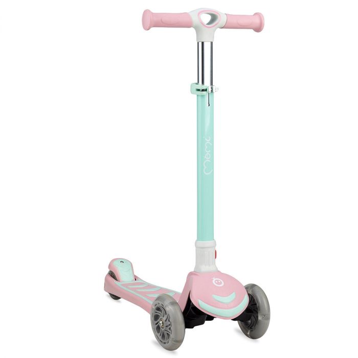 band stel je voor verkenner MoMi Scooter Step Vivio - Kinderstep met 3 LED wielen - Roze | Baby & Koter