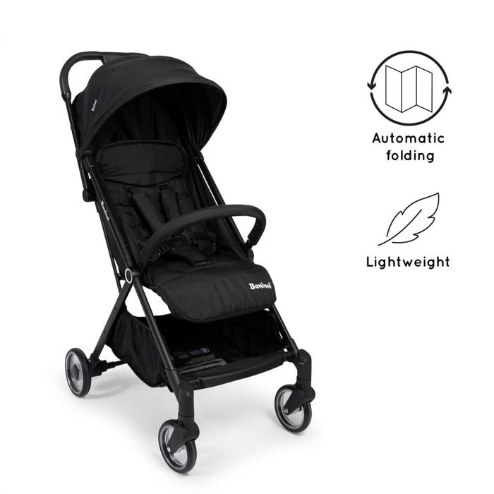 meester Pat zo Baninni Vigo Wandelwagen - Automatisch opvouwbare kinderwagen - Zwart |  Baby & Koter