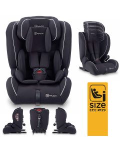 BabyGO autostoel FreeFix i-Size met isoFix Zwart - voor kinderen van 76-150cm